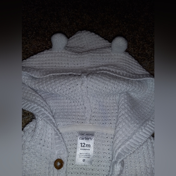 Carters Unisex Baby Cardigan W/Ears - Picture 6 of 7